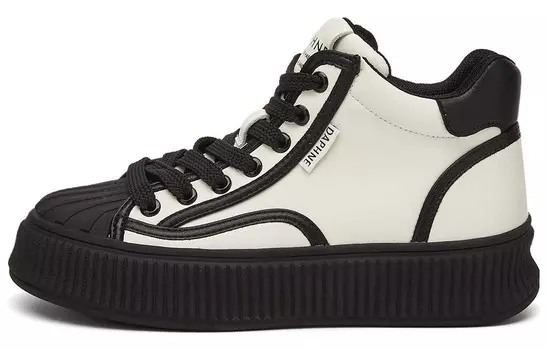 Кеды, скейтборд обувь женская высокая Daphne, бежевый