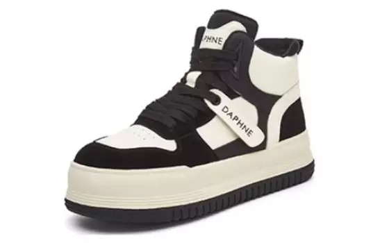 Кеды, скейтборд обувь женская высокая Daphne, черный