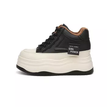 Кеды, скейтборд обувь женская высокая Daphne, черный