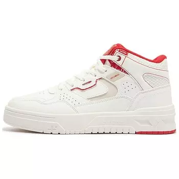 Кеды, скейтборд обувь женская высокая Feather белый/виртуальный красный 361°