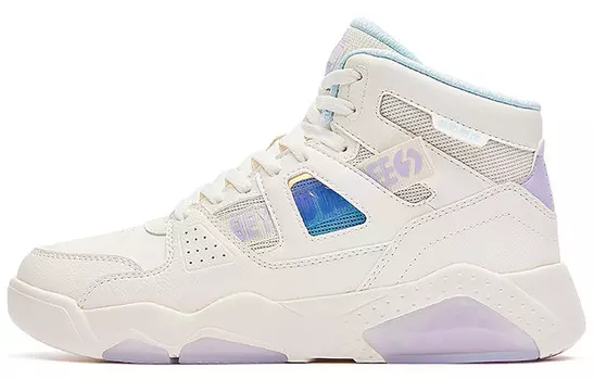 Кеды, скейтборд обувь женская высокая Feather белый/гиацинт 361°