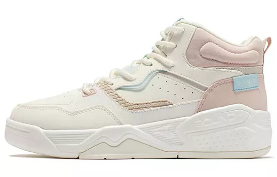 Кеды, скейтборд обувь женская высокая Feather белый/свежий порошок 361°