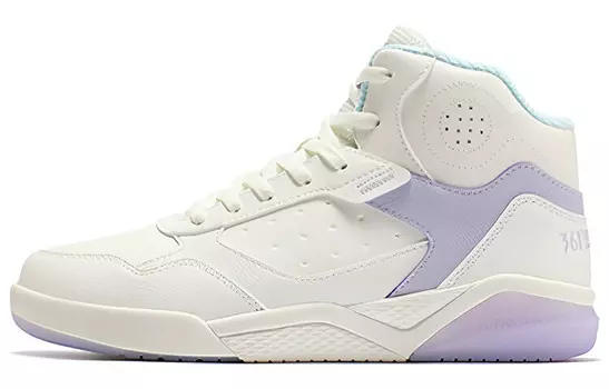 Кеды, скейтборд обувь женская высокая Feather белый/гиацинт 361°