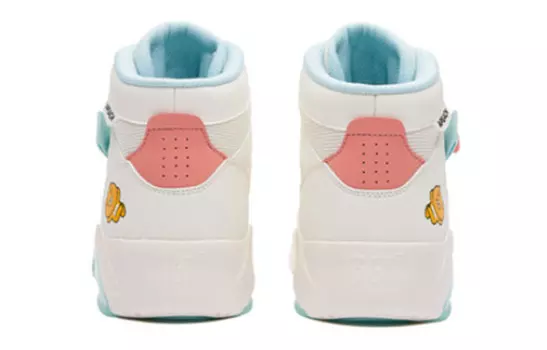 Кеды, скейтборд обувь женская высокая Feather белый/винтажный желтый 361°