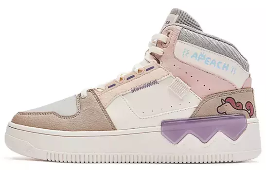 Кеды, скейтборд обувь женская высокая Feather белый 361°