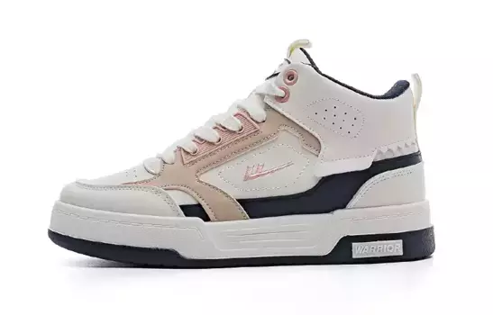 Кеды, скейтборд обувь женская высокая хаки/синий Warrior