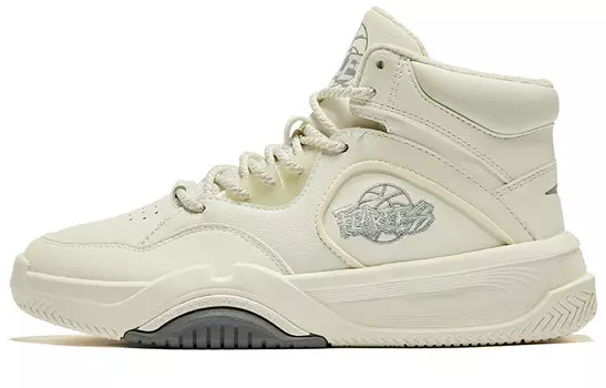 Кеды, скейтборд обувь женская высокая Oak Bud White Circulating Grey Erke