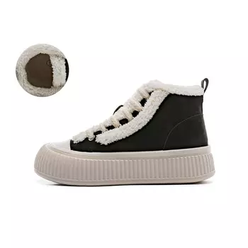 Кеды, скейтборд обувь женская высокая Paul Frank, бежевый