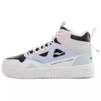 Кеды, скейтборд обувь женская высокая Qiao Ya белый / перламутровый цвет Erke