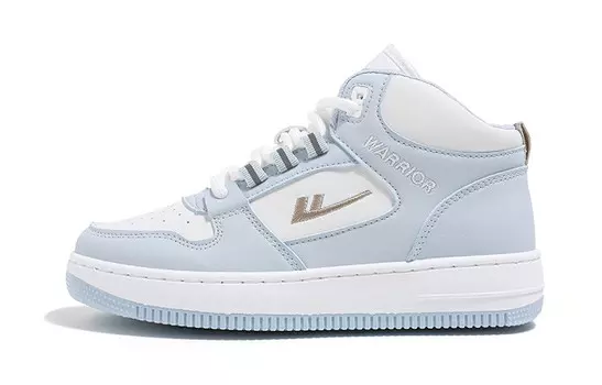 Кеды, скейтборд обувь женская высокая синий Warrior