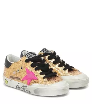 Кеды Super-Star из кожи с декором Golden Goose, золотой