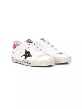 Кеды Superstar с принтом граффити Golden Goose Kids, белый