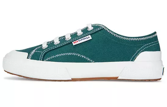 Кеды унисекс низкие зеленые Superga