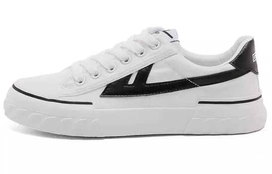 Кеды унисекс с низким верхом белого/черного цвета Warrior