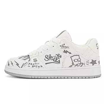 Кеды унисекс с низким верхом белого цвета The Simpsons