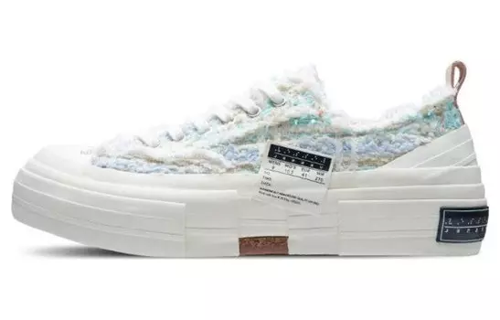 Кеды унисекс с низким верхом белого/королевского синего/папоротникового зеленого цвета Xvessel