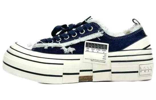 Кеды унисекс с низким верхом белого/синего/черного цвета Xvessel