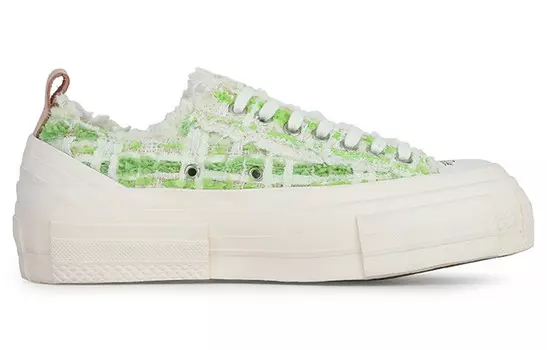 Кеды унисекс с низким верхом белого/зеленого цвета Xvessel