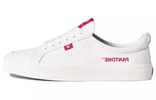 Кеды унисекс с низким верхом белые/красные Cariuma