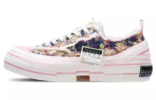 Кеды унисекс с низким верхом белые/розовые Xvessel