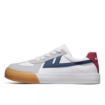 Кеды унисекс с низким верхом белые/серые Warrior