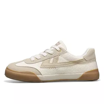 Кеды унисекс с низким верхом бежевый/темно-бежевый Warrior