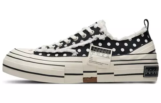 Кеды унисекс с низким верхом черного/белого цвета Xvessel