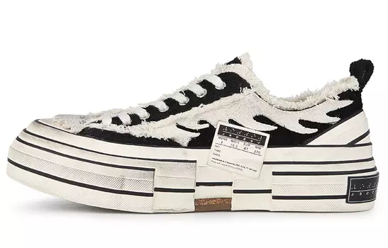 Кеды унисекс с низким верхом черного/белого цвета Xvessel