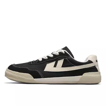 Кеды унисекс с низким верхом черного/бежевого цвета Warrior