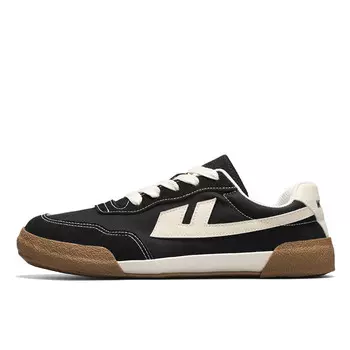 Кеды унисекс с низким верхом черного/бежевого цвета Warrior