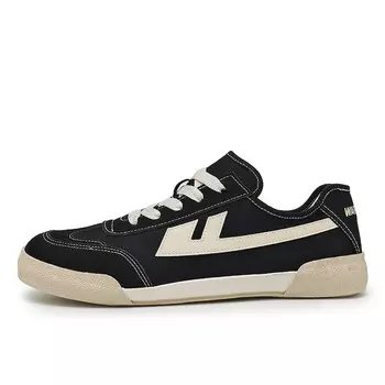 Кеды унисекс с низким верхом черного/бежевого цвета Warrior