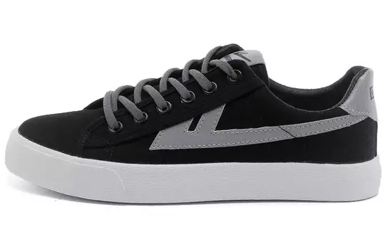 Кеды унисекс с низким верхом черного/серого цвета Warrior