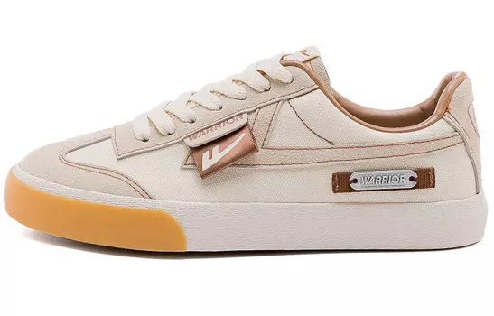 Кеды унисекс с низким верхом цвета риса/кофе Warrior