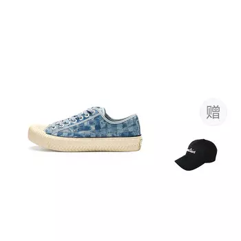 Кеды унисекс с низким верхом, джинсовые, синие Excelsior