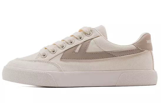 Кеды унисекс с низким верхом кофейного/бежевого цвета Warrior