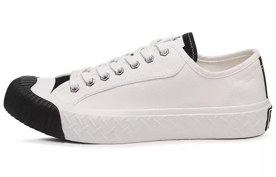 Кеды унисекс с низким верхом, полярно-белый + обсидианово-черный Excelsior