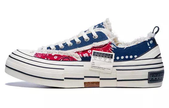 Кеды унисекс с низким верхом синего/красного цвета Xvessel