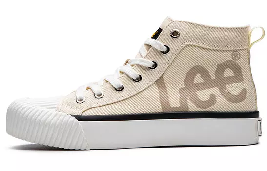 Кеды унисекс высокие белые Lee