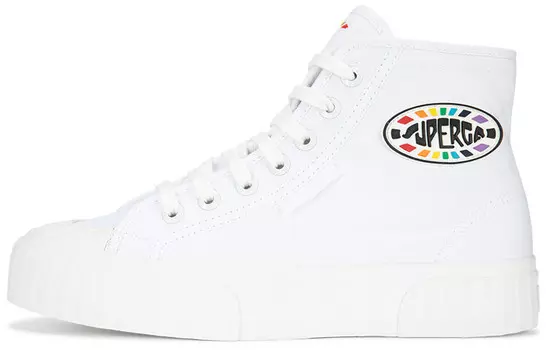 Кеды унисекс высокие белые Superga