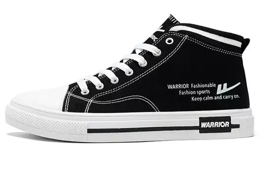 Кеды унисекс высокие черные Warrior