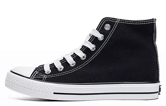 Кеды унисекс высокие черные Warrior