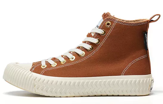 Кеды унисекс высокие янтарно-коричневые Excelsior