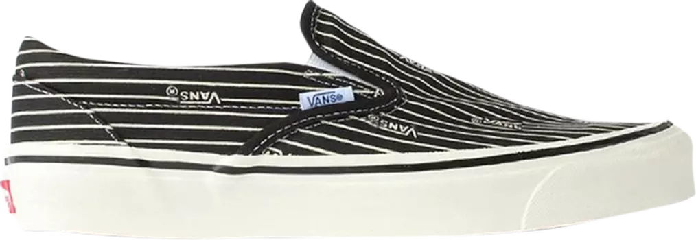 Кеды Vans Classic Slip-On 98 DX Anaheim Factory - Stripes, черный