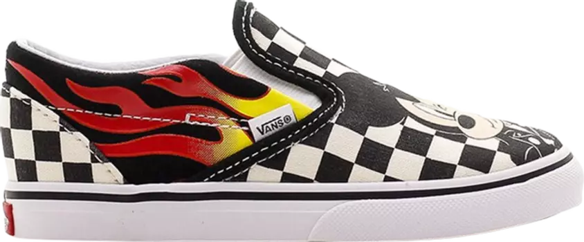 Кеды Vans Disney x Slip-On Kids Mickey & Minnie, черный