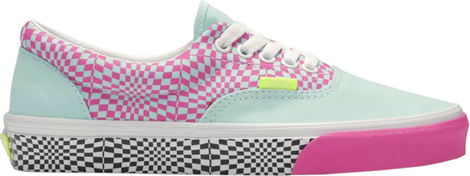 Кеды Vans Era Checkerboard Pink Blue Black, разноцветный