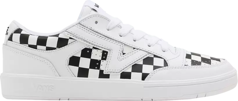 Кеды Vans Lowland CC Checkerboard - White Black, белый