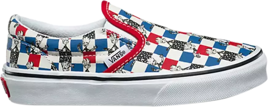 Кеды Vans Marvel x Slip-On Kids Guardians, красный