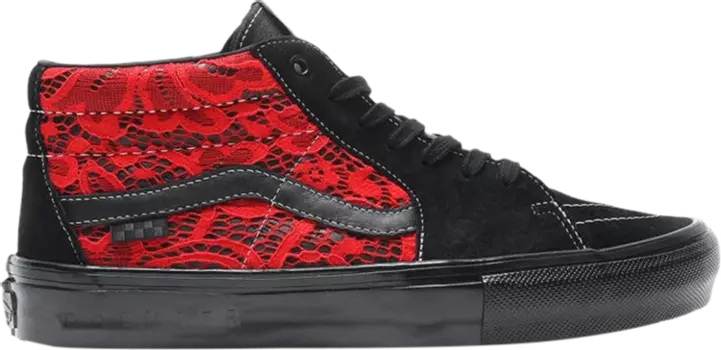 Кеды Vans Premier x Skate Grosso Mid Laced - Black High Risk Red, красный