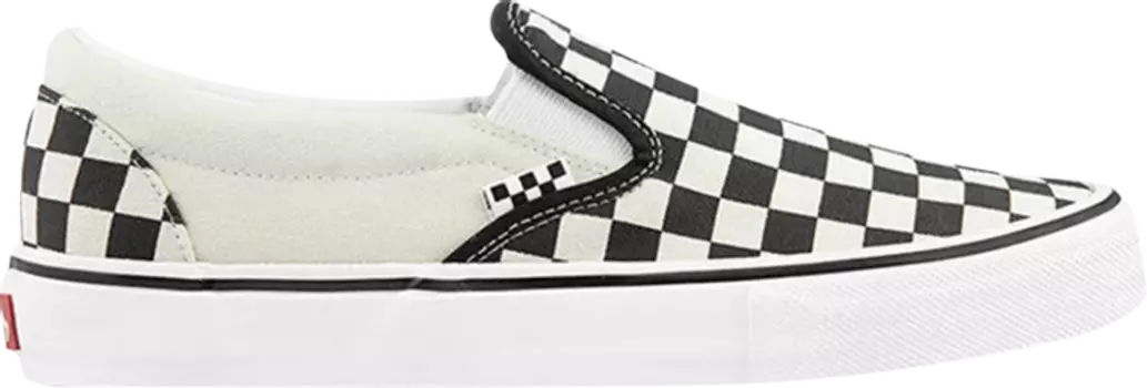 Кеды Vans Skate Slip-On Checkerboard - Black White, черный
