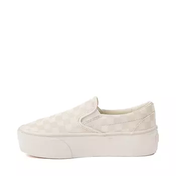 Кеды Vans Slip-On Stackform Checkerboard Skate Shoe, цвет Marshmallow White/Turtledove White